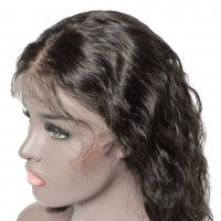 Pre-Plucked Front Lace Wig Natural Wavy