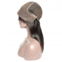 Straight Short Lace Front Human Hair Bob Wigs With Bangs