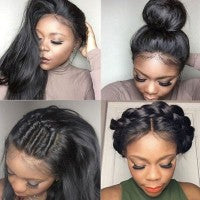 Freestyle Part Lace Frontal Straight Virgin Brazilian Hair