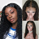 Pre-Plucked Deep Part Italy Curly Lace wig