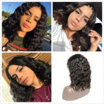 Pre-Plucked Front Lace Wig Natural Wavy