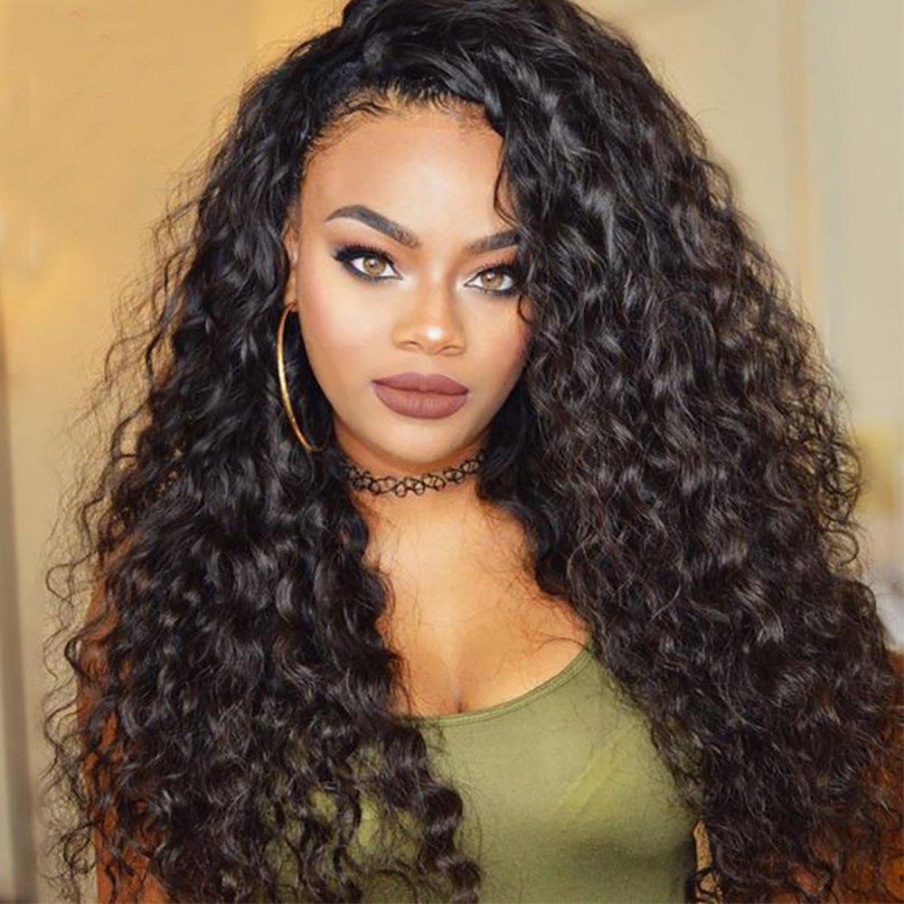 Deep Curly Full lace wig Virgin Brazilian Hair