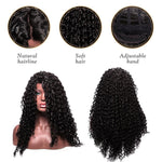 Deep Curly Full lace wig Virgin Brazilian Hair