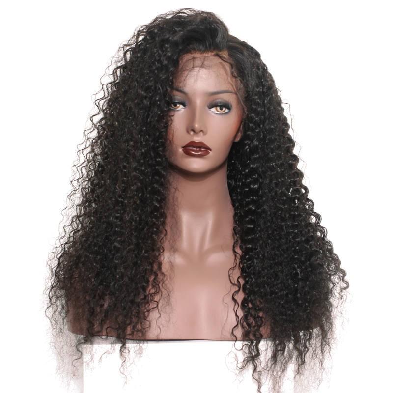 Deep Curly Full lace wig Virgin Brazilian Hair