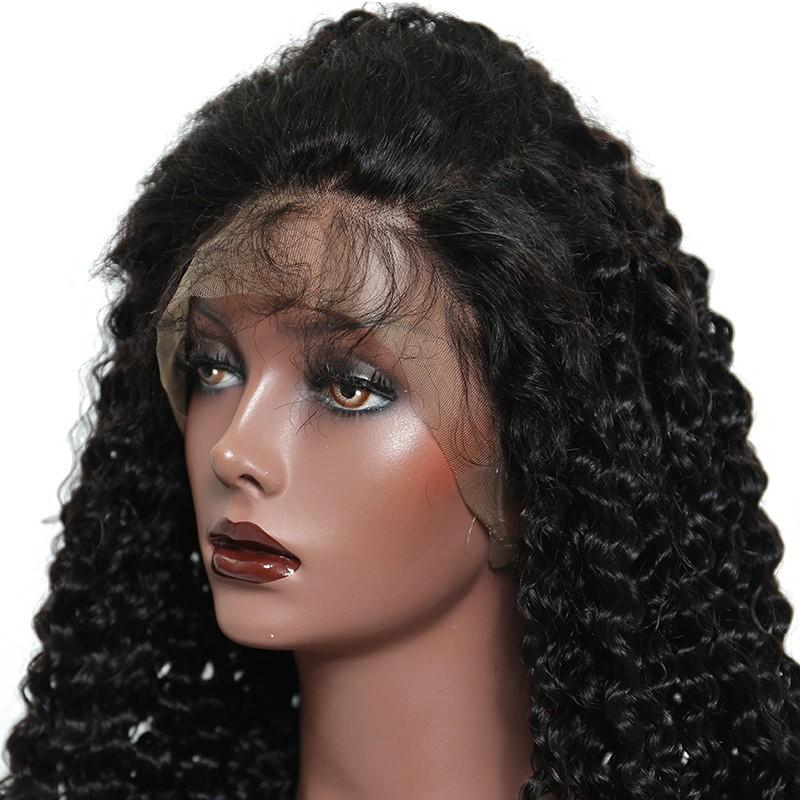 Deep Curly Full lace wig Virgin Brazilian Hair